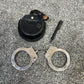 Vintage Police Hiatt Chain Link Handcuffs With Leather Pouch & Key Collectible Memorabilia