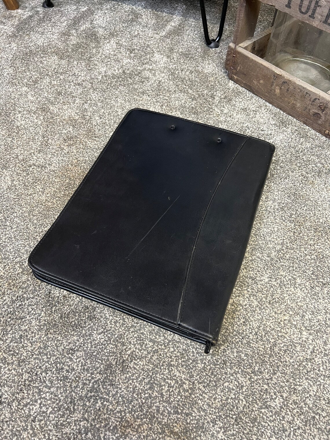 Obsolete Suffolk Police Leather Clipboard Document Folder Wallet Collectible Display