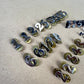 Vintage British Police Chrome Number Collar Number Job Lot Costume Collector