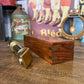 Vintage Brass Naval Periscope In Inlaid Wooden Box Nautical Maritime Collectable