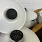 Vintage Le Creuset White Pan Set of 5 With Lids Cast Iron Saucepan Vintage French Retro Kitchen