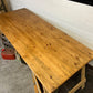 Rustic Industrial Trestle Table Top Wooden Vintage Table Farmhouse Desk Wedding Chic