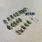 Vintage British Police Chrome Number Collar Number Job Lot Costume Collector