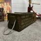 Rustic Wooden Ammo Box Industrial Vintage 1990 Blanket Box Storage Chest Coffee Table