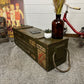 Rustic Wooden Ammo Box Industrial Vintage 1990 Blanket Box Storage Chest Coffee Table
