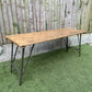 Rustic Vintage Wooden Folding Trestle Table Industrial Farmhouse Dining Garden Reclaimed Army