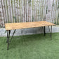 Rustic Vintage Wooden Folding Trestle Table Industrial Farmhouse Dining Garden Reclaimed Army