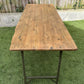 Rustic Vintage Wooden Folding Trestle Table Industrial Farmhouse Dining Garden Reclaimed Army