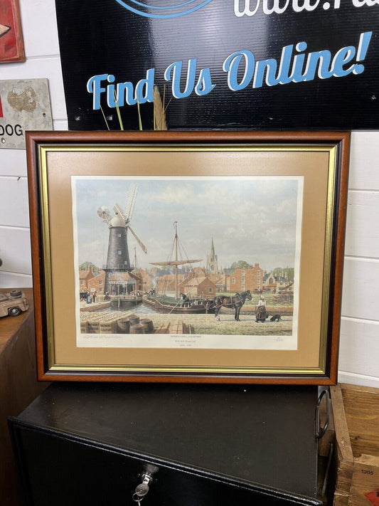 Vintage Robin Wheeldon Signed & Framed Limited Edition Print "Moneys Mill Sleaford" 4/950