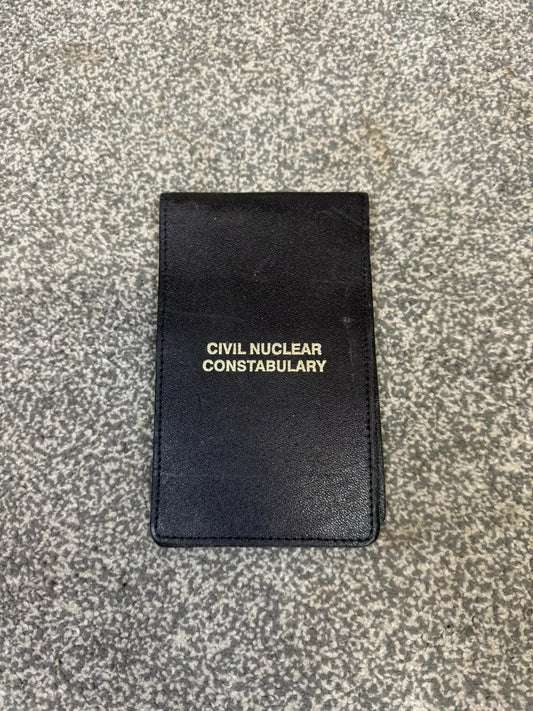 Civil Nuclear Constabulary Ex CNC Police Leather Document Patrol Wallet Notebook