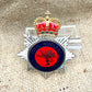 Civil Nuclear Constabulary Obsolete Enamel Bobby Helmet Badge Plate Queens Crown