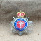 Civil Nuclear Constabulary Obsolete Enamel Bobby Helmet Badge Plate Queens Crown