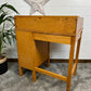 Vintage Childs Beech Roll Top Desk & Swivel Chair Kids Retro Bedroom Decor