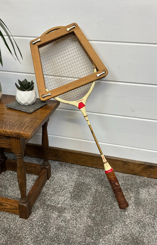 Vintage Slazenger Flight Commander Badminton Racket Retro Décor Sport Memorabilia Display