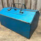 Vintage Retro Metal Toolbox With Tote Tray - Craft Box Rat Rod Classic