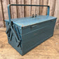 Rustic Vintage Metal Engineers Toolbox Retro Heavy Duty Tool Chest Craft Box