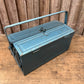 Rustic Vintage Metal Engineers Toolbox Retro Heavy Duty Tool Chest Craft Box