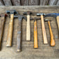 8x Hammer Job Lot Wooden Handle Vintage Hickory