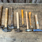 8x Hammer Job Lot Wooden Handle Vintage Hickory