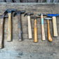 8x Hammer Job Lot Wooden Handle Vintage Hickory