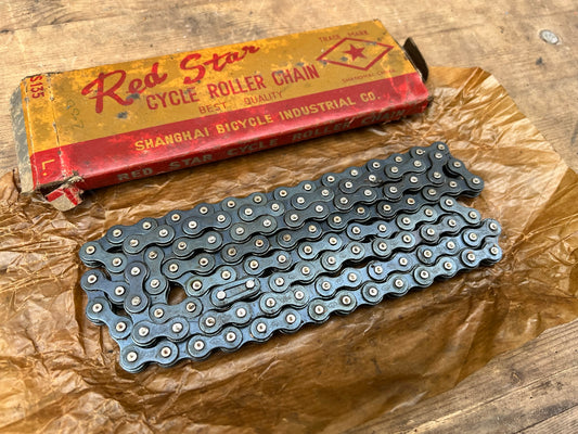 Vintage Bicycle Cycle Chain In Original Box Red Star Brand 1/2"x1/8"