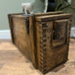 Rustic Wooden Ammo Box Vintage Storage Chest Industrial Trunk Coffee Table