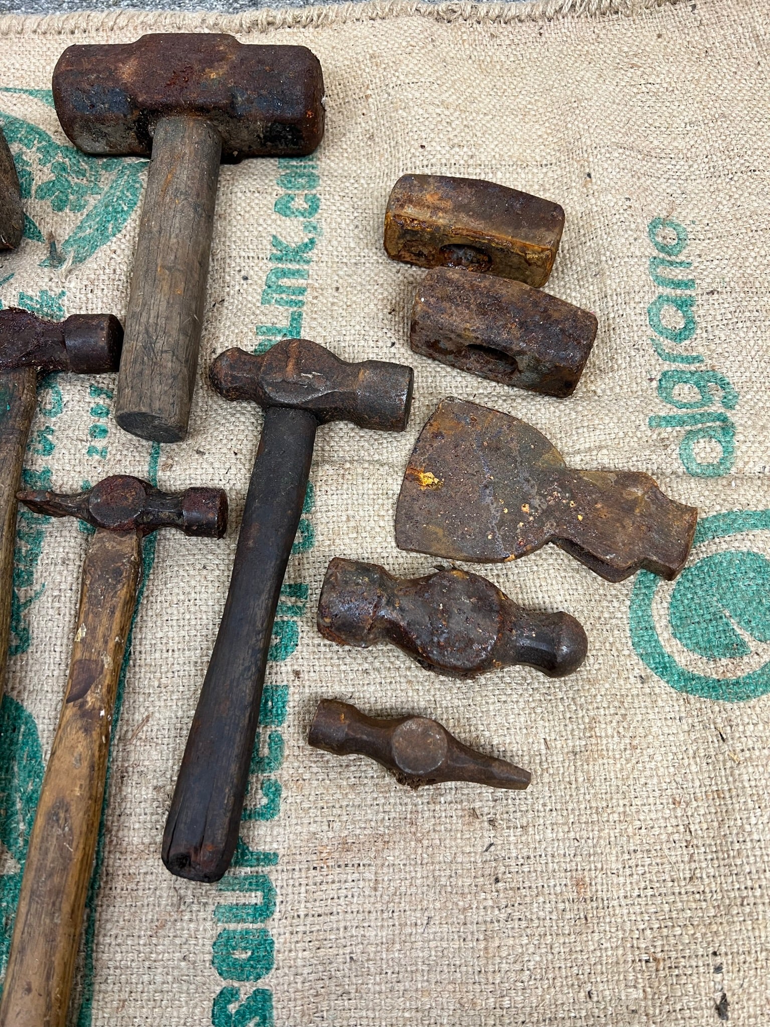 Vintage Hammer Job Lot Hammer Head Axe Head Wooden Mallets Rustic Pati –  Rust Hut