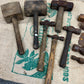 Vintage Hammer Job Lot Hammer Head Axe Head Wooden Mallets Rustic Patina Display Restoration