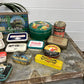 22x Vintage Tin Job Lot Collectable Tobacco Sweet Tins Rustic Décor Vintage Display