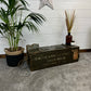 Rustic Wooden Ammo Box Industrial Vintage 1986 Home Storage Chest Coffee Table