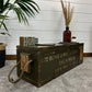 Rustic Wooden Ammo Box Industrial Vintage 1986 Home Storage Chest Coffee Table