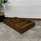 Vintage Wooden Tool Tray Carpenters Toolbox Insert Rustic Compartment Storage