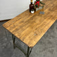 Rustic Vintage Wooden Folding Trestle Table Industrial Farmhouse Dining Garden Reclaimed Army