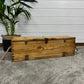 Vintage Wooden Storage Chest Rustic Industrial Home Toy Box Blanket Slipper Box