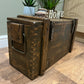 Wooden Ammo Box Vintage Rustic Storage Chest Industrial Trunk Coffee Table