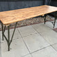 Rustic Industrial Trestle Table Reclaimed Wooden Folding Farmhouse Dining Office Ex Army