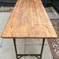 Rustic Industrial Trestle Table Reclaimed Wooden Folding Farmhouse Dining Office Ex Army