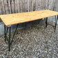 Wooden Folding Trestle Table VGC Rustic Farmhouse Dining Wedding Reclaimed Ex Army Industrial Office Desk