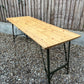 Wooden Folding Trestle Table VGC Rustic Farmhouse Dining Wedding Reclaimed Ex Army Industrial Office Desk