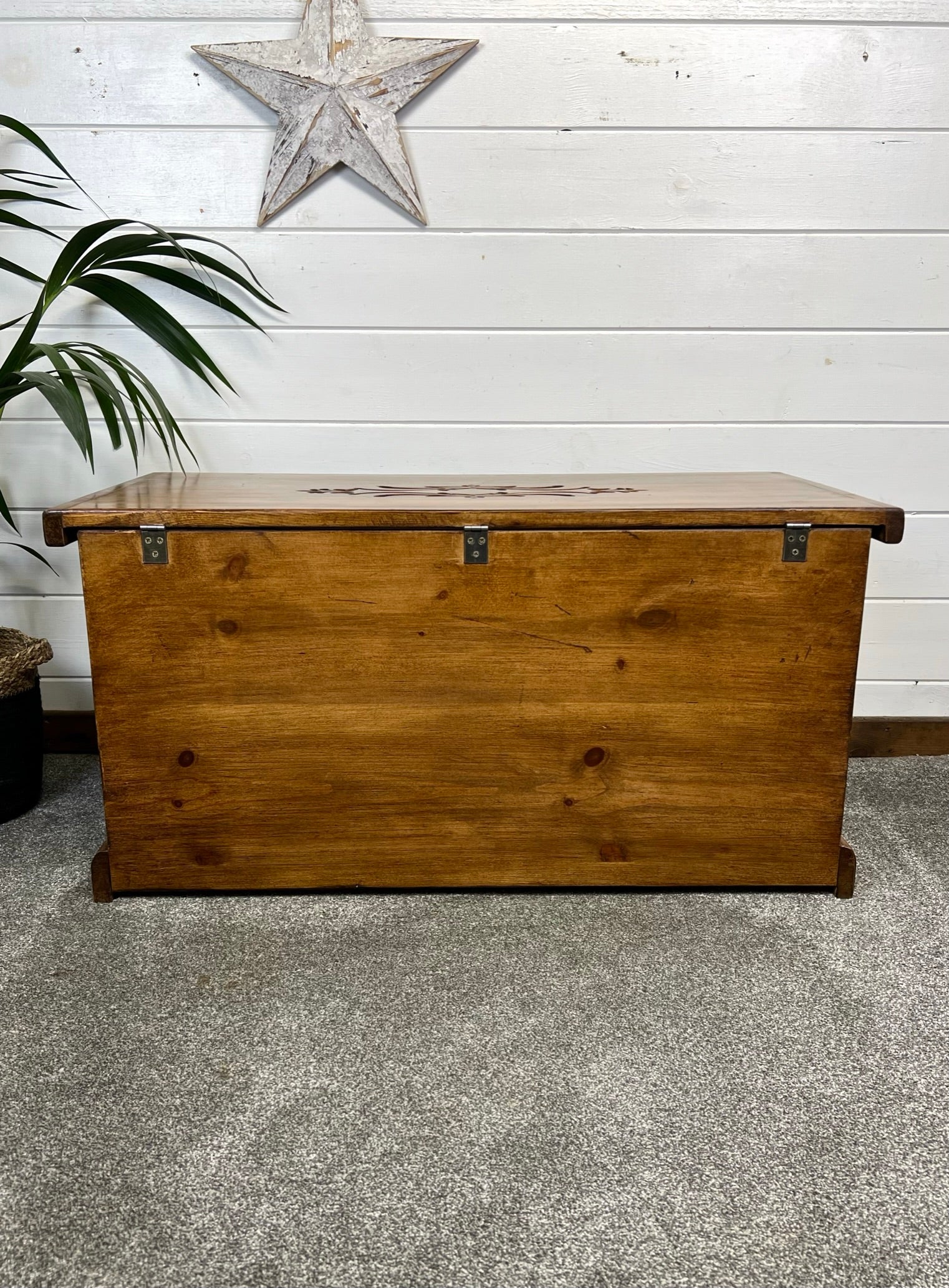 Rustic wooden hot sale toy box