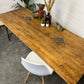 Vintage Folding Wooden Trestle Table Industrial Metal Legs Rustic Farmhouse Dining Desk Wedding Event
