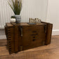Wooden Ammo Box Vintage 1988 Rustic Storage Toy Chest Industrial Trunk Coffee Table
