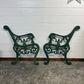 Vintage Decorative Cast Iron Lion Head Bench Ends Reclaimed Home Garden Architectural Salvage