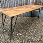 Rustic Wooden Folding Trestle Table Farmhouse Dining Reclaimed Ex Army Industrial Office Desk