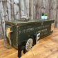 Vintage Rustic Storage Chest 1982 Ammo Box Wooden Industrial Trunk Home Coffee Table