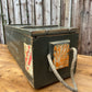 Vintage Rustic Storage Chest 1982 Ammo Box Wooden Industrial Trunk Home Coffee Table