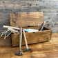 Rustic Wooden Box Storage Gift Box Chest Toolbox Man Cave Reclaimed Ammo Box