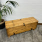Vintage Wooden Storage Chest Side Table Coffee Table Industrial Trunk Rustic Farmhouse Home Decor