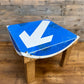 Rustic Road Traffic Sign Coffee Table Reclaimed Retro Side Table Man Cave