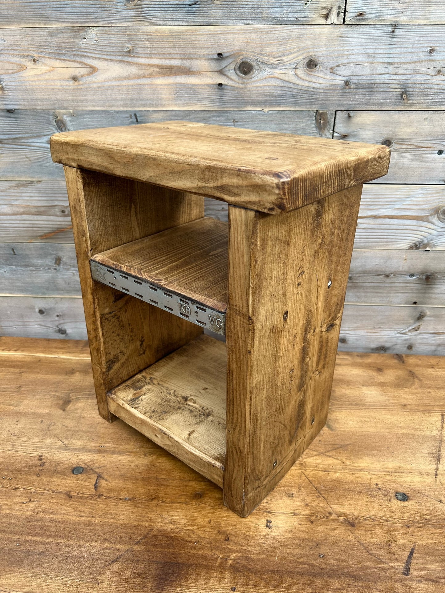Rustic Farmhouse Coffee Table Side Table Bed Stand Hallway Industrial Scaffold Bedroom
